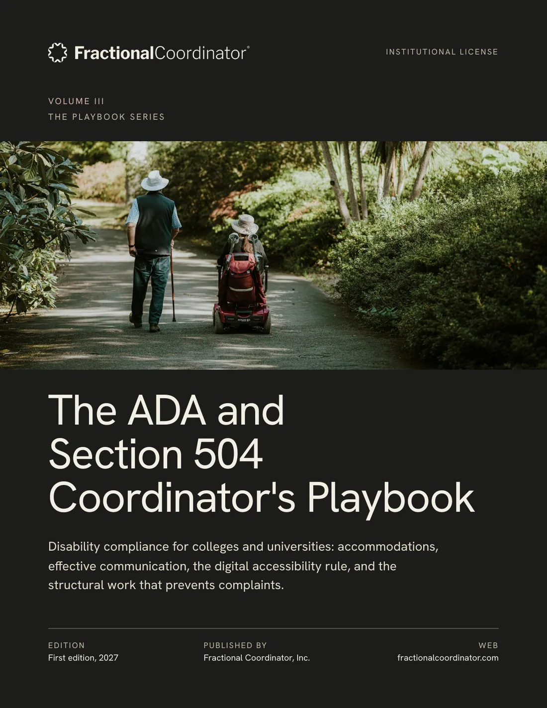 Cover of The ADA and Section 504 Coordinator's Playbook